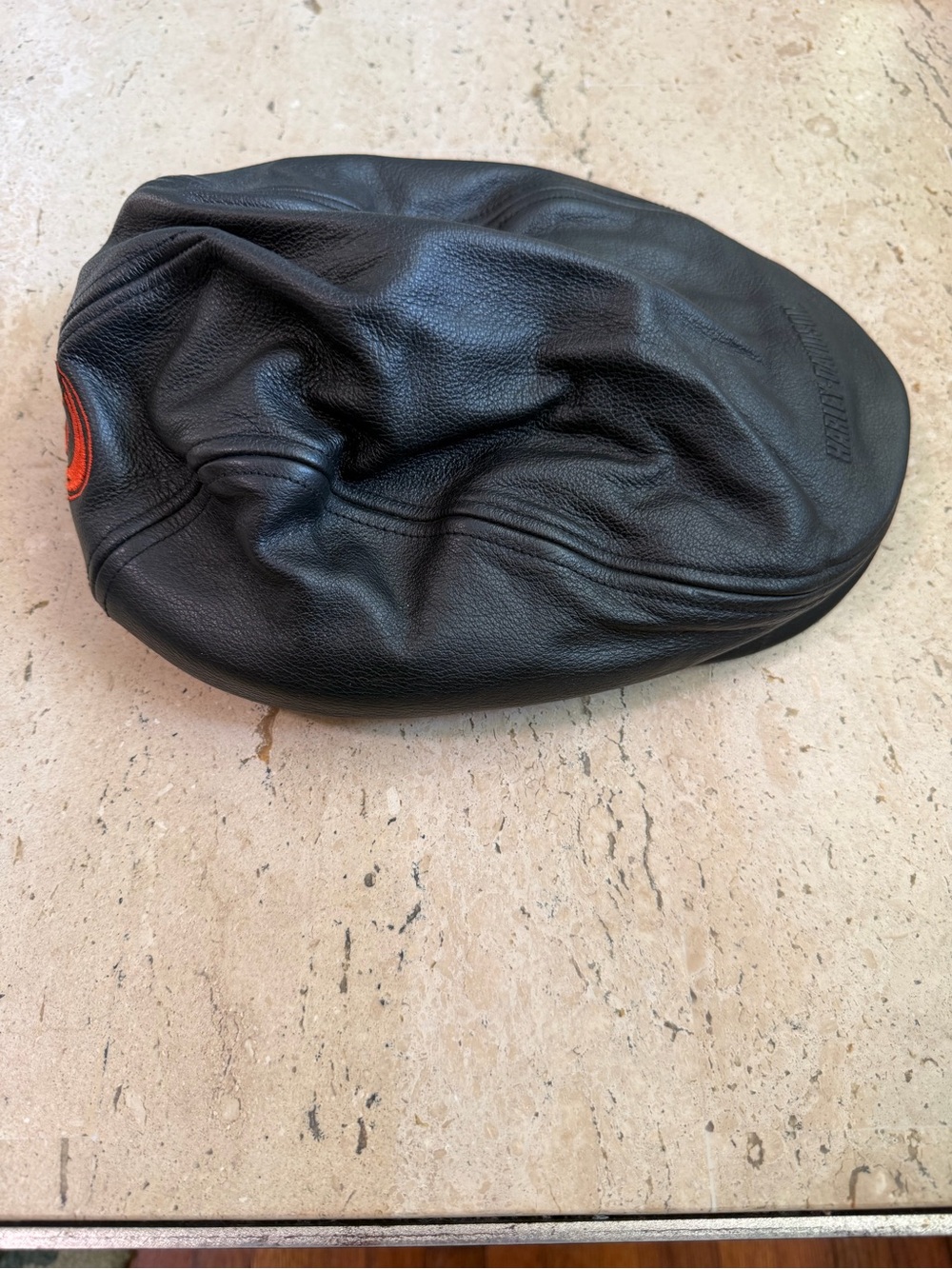 Harley-Davidson Vintage 2006 Y2K Black Leather Newsboy Flat Cap Men’s Medium